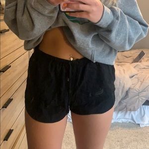 flowy black shorts
